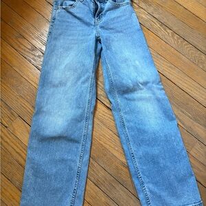 Abercrombie Kids Light Blue High Rise Wide Leg Jeans